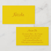 Monochromatisch in Buttery Popcorn Visitekaartje (Voorkant / Achterkant)