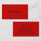 Monochromatisch in kaneel visitekaartje (Voorkant / Achterkant)