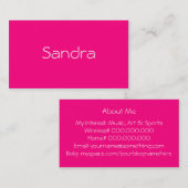 Monochromatisch in roze frambozen visitekaartje (Voorkant / Achterkant)