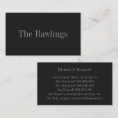 Monochromatisch in zoethout visitekaartje (Voorkant / Achterkant)