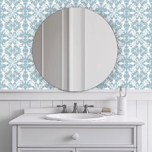 Monochromatisch ingewikkeld blauw behang