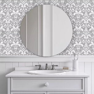 Monochromatisch ingewikkeld grijs behang