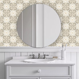 Monochromatisch Khaki Geometrisch Behang