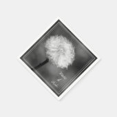 Monochromatisch Maak een Wens Paardenbloem Papier  Servet (Hoek)