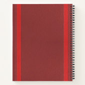 Monochromatisch rood leder notitieboek (Achterkant)