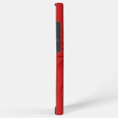Monochromatisch rood wervelmonogram samsung galaxy hoesje (Rechterkant)