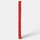 Monochromatisch rood wervelmonogram samsung galaxy hoesje (Linkerkant)