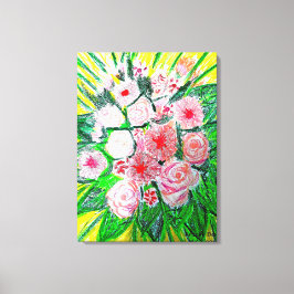 Monochromatisch, Rosas, Dianthus caryophyllus, Ger Canvas Afdruk