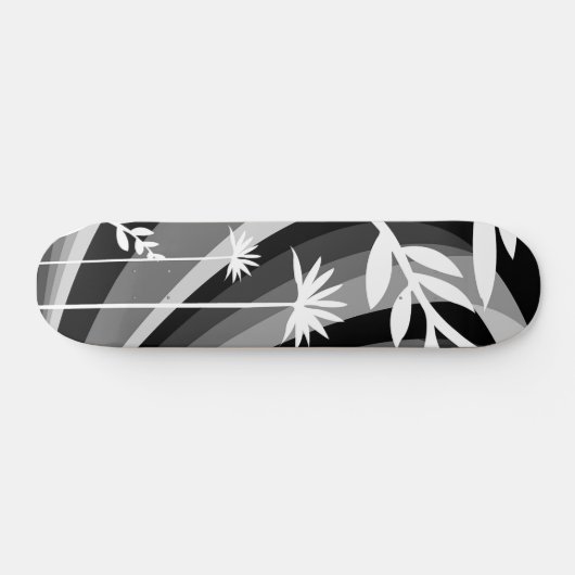 monochromatisch wit Plant Persoonlijk Skateboard (Horizontaal)
