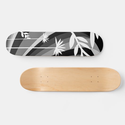 monochromatisch wit Plant Persoonlijk Skateboard (Horizontaal)