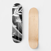 monochromatisch wit Plant Persoonlijk Skateboard (Voorkant)