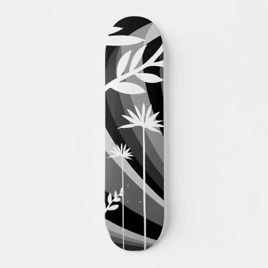 monochromatisch wit Plant Persoonlijk Skateboard (Voorkant)
