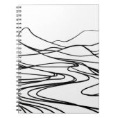 Monochromatisch zen-tijdschrift voor rust notitieboek (Voorkant)