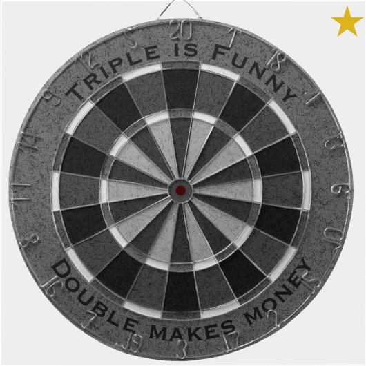 Monochromatisch Zwart Wit Custom Phrase Naam Dartbord