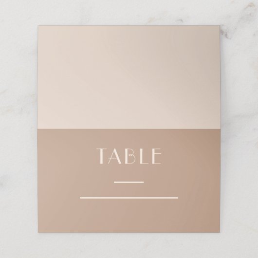 Monochromatische aardetonen plaatskaartje (Buitenkant ongevouwen)