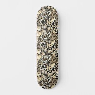 Monochromatische Abstracte urban street art Persoonlijk Skateboard