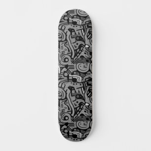 Monochromatische Abstracte urban street art Persoonlijk Skateboard