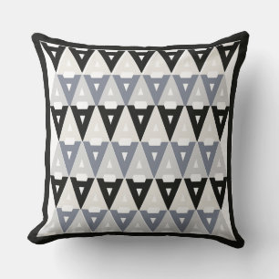 Monochromatische art deco retro design kussen