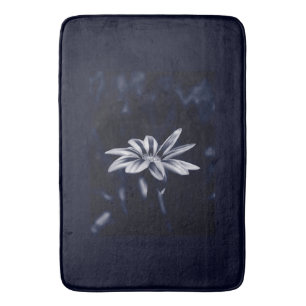 Monochromatische Blauwe Gazania Bloem Fotografie Badmat