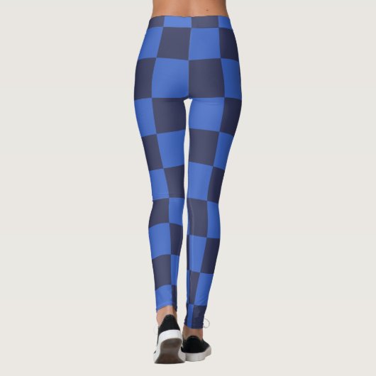 Monochromatische Blauwe Kroatische Controleurs Leg Leggings (Achterkant)