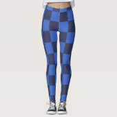 Monochromatische Blauwe Kroatische Controleurs Leg Leggings (Voorkant)