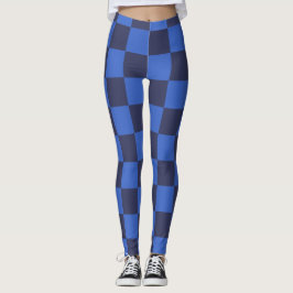Monochromatische Blauwe Kroatische Controleurs Leg Leggings
