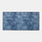 Monochromatische Blauwe Waterverf Patroon Bureaumat (Voorkant)