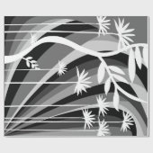 monochromatische bloem cadeaupapier (Vlak)