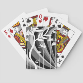 monochromatische bloem pokerkaarten
