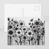 Monochromatische bloemensymfonie briefkaart (Voorkant / Achterkant)