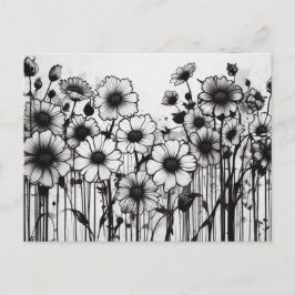 Monochromatische bloemensymfonie briefkaart