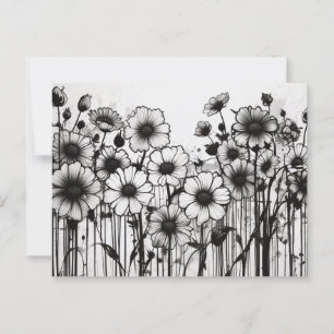 Monochromatische bloemensymfonie briefkaart