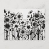 Monochromatische bloemensymfonie briefkaart (Voorkant)