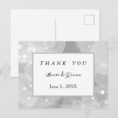 Monochromatische bokeh bedankt briefkaart (Voorkant / Achterkant)