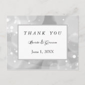 Monochromatische bokeh bedankt briefkaart (Voorkant)