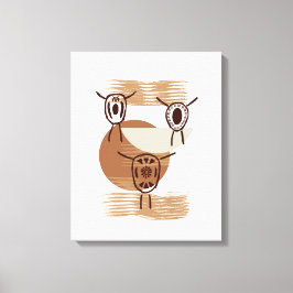 Monochromatische Bolo Stropdas Wall Art Canvas Afdruk