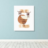 Monochromatische Bolo Stropdas Wall Art Canvas Afdruk (Insitu (Houten vloer))