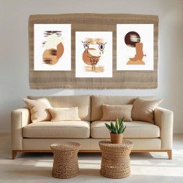 Monochromatische Bolo Stropdas Wall Art Canvas Afdruk