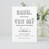 Monochromatische Bruh Verjaardag Bruh Het is mijn  Kaart (Staand voorkant)