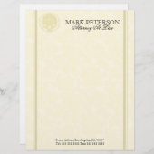 Monochromatische Damasks advocaat in rechte Briefhoofd (Voorkant / Achterkant)