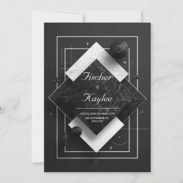 Monochromatische diamant marmer geometrische overl kaart