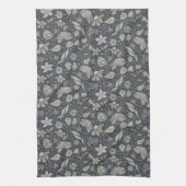 Monochromatische Ditsy Bloemen Theedoek (Verticaal)
