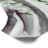 Monochromatische Elegantie, Bruids Cascading Bouqu Poster (Hoek)