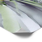 Monochromatische Elegantie, Bruids Cascading Bouqu Poster (Hoek)