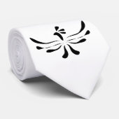 Monochromatische exotische vogel stropdas (Opgerold)