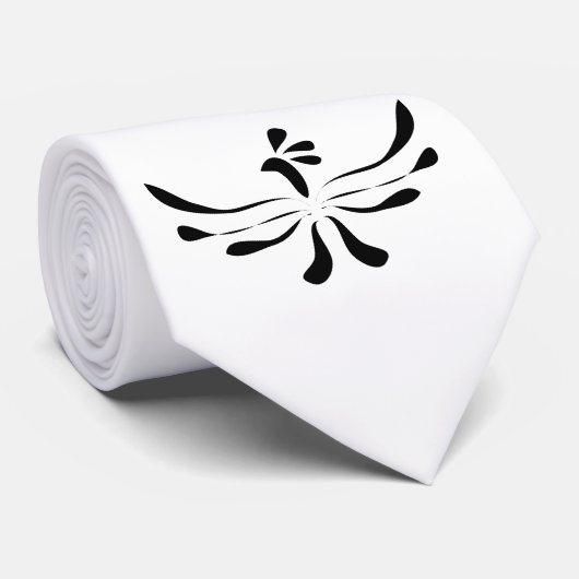 Monochromatische exotische vogel stropdas (Opgerold)