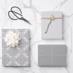 Monochromatische Faux White lace Inpakpapier Vel