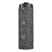 monochromatische filigraan thermale trommel thermosbeker (Voorkant)