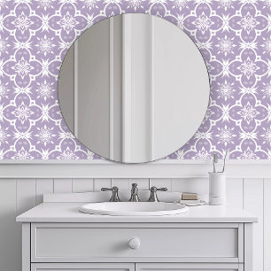 Monochromatische geometrische Paarse Behang