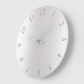 Monochromatische Glitter Grey Silver US GB-nummers Grote Klok (Hoek)